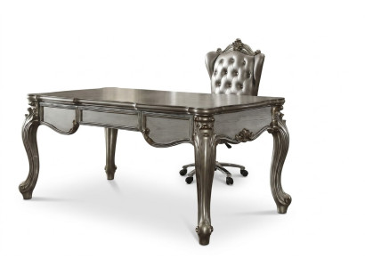 Chaise de bureau Fauteuil de bureau Table Table en bois Chaise Bureau 2 pièces Bureaux Baroque