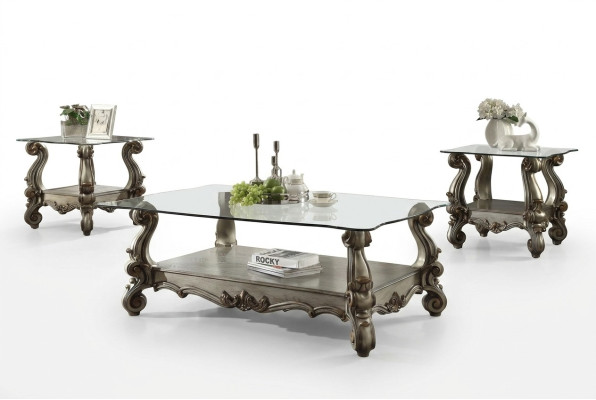 Élégante table basse design table d'appoint décoration de canapé table de salon baroque
