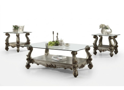 Élégante table basse design table d'appoint décoration de canapé table de salon baroque