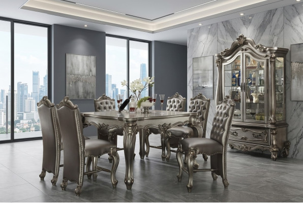 Style de table à manger baroque antique Table Véritable table en bois classique Tables de designer