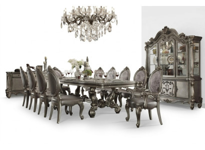 Table à manger 10 x chaises Ensemble de salle à manger Ensemble de table en bois 11 pièces. Baroque