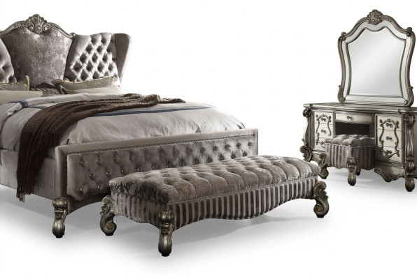 Tabouret design en cuir Textile - Chesterfield en cuir de luxe Ottoman Chesterfield