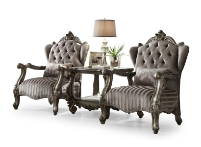 Fauteuil en textile Canapé 1 place Canapés rembourrés Design classique Baroque de luxe
