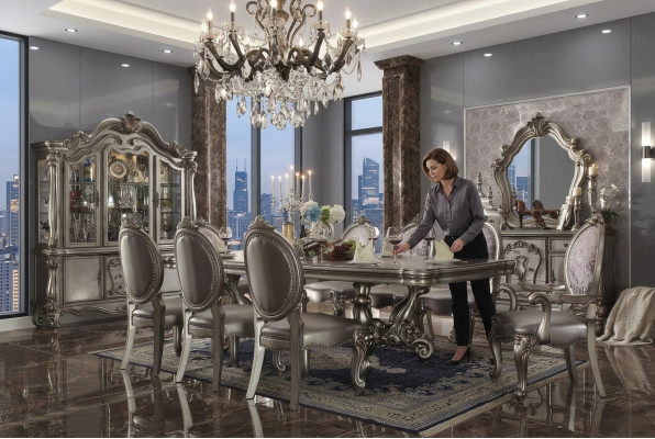 Salle à manger Ensemble Table 8x Chaise Commode Miroir Baroque neuf 11 pièces.