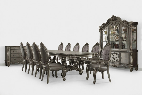 Salle à manger Ensemble Baroque Rococo Table 10x Chaises Buffet Commode 13 pièces.