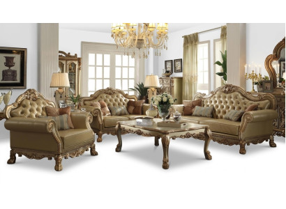 Ensemble de canapés 3+1+1 places Set Canapés Design Relax Tissus Canapés en cuir