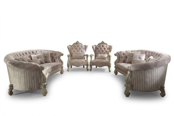 Ensemble de canapé Rembourrage en tissu classique 4+4 places Ensemble de canapés Chesterfield Rembourrage
