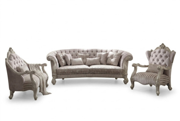 Grand canapé canapé suite 4+1 places Textile canapés Chesterfield neuf