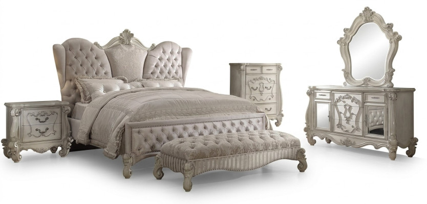 Coiffeuse Miroir Tabouret Buffet Commode de chambre à coucher 3pcs nouveau baroque rococo