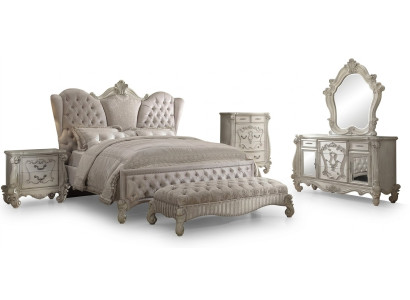 Coiffeuse Miroir Tabouret Buffet Commode de chambre à coucher 3pcs nouveau baroque rococo