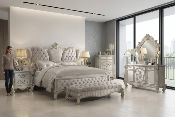 Lit double très grand Royal Chesterfield Luxe Hôtel Lits Baroque Rococo