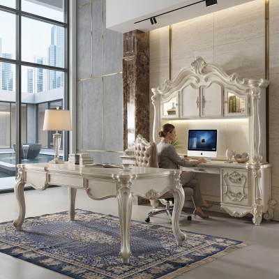 Bureau d'ordinateur avec étagères Bureau de bureau Étagère Secrétaire Ordinateur