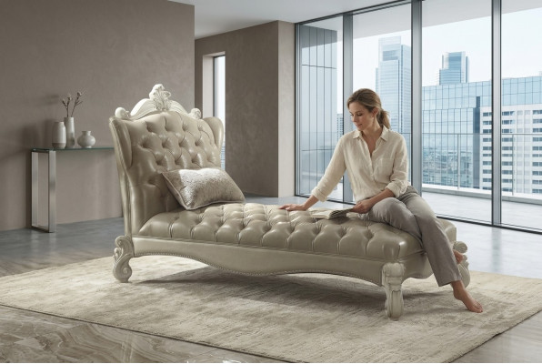 Chesterfield Chaise Longues Canapé Longue Chaise Club Relax Loungers Cuir Textile neuf