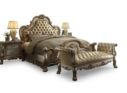 Chaise longue canapé longue couch chaise cuir baroque rococo