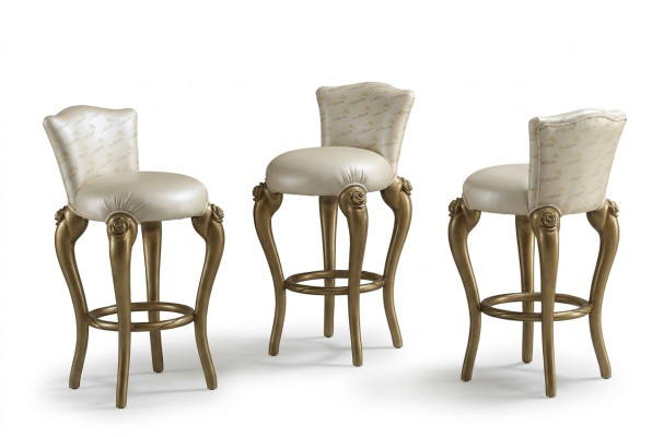 Tabouret de bar, chaise de bar, fauteuil baroque de bar à la maison pour comptoir de bar, décoration de barre baroque