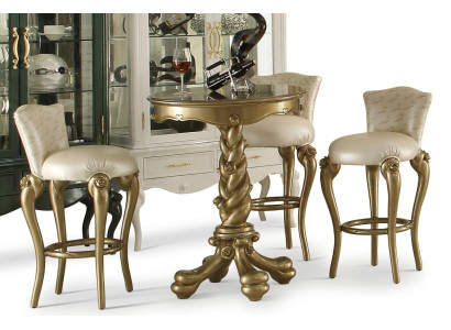 Table de bar Table de bistrot Table ronde Table de bar Comptoir Bois massif Meuble classique