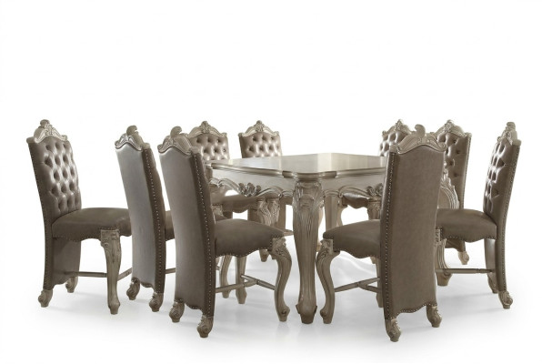 Suite de salle à manger royale Table à manger rectangulaire avec x8 chaises Mobilier baroque rococo