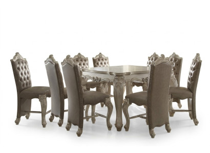 Suite de salle à manger royale Table à manger rectangulaire avec x8 chaises Mobilier baroque rococo
