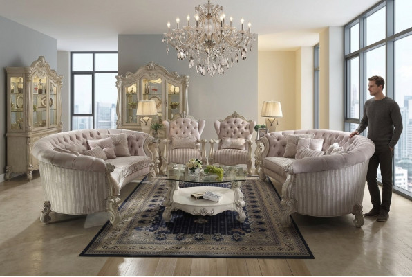 Ensemble de canapé Baroque Seater Living landscape Sofa Upholstery Suite Sofas 4 pièces.