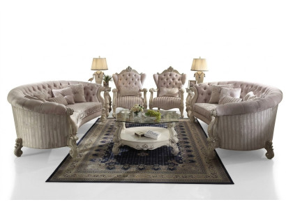Ensemble de canapé Baroque Seater Living landscape Sofa Upholstery Suite Sofas 4 pièces.