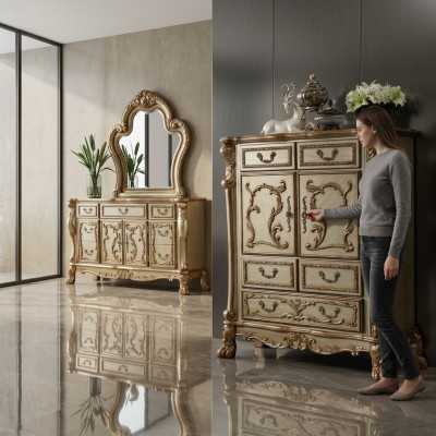 Style classique baroque antique commode Buffet Commodes en bois massif Nouveau