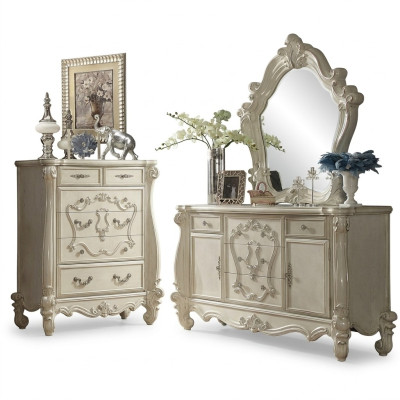 Buffet Commode Commodes Armoire Baroque Rococo Miroir Buffet Console Bois neuf