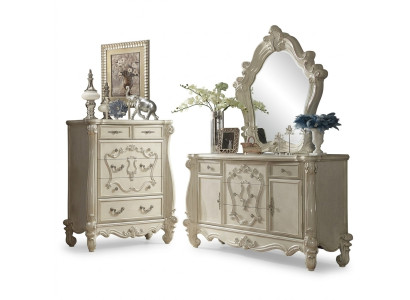Buffet Commode Commodes Armoire Baroque Rococo Miroir Buffet Console Bois neuf