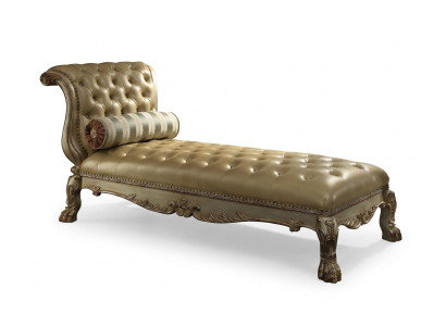 Chaise Longue Chesterfield Fauteuil en cuir doré Loafers Chesterfield