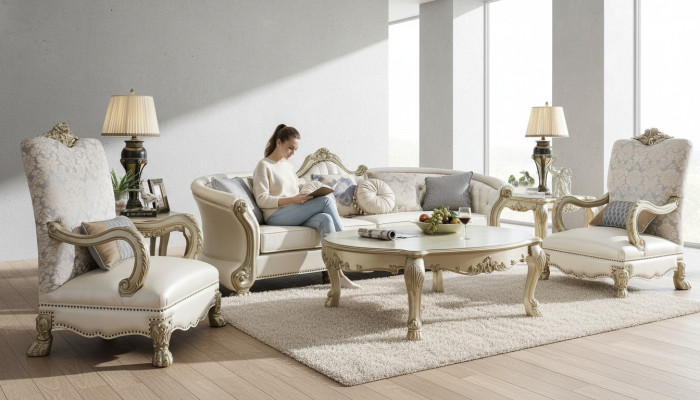 Salon de luxe TV Club Rembourrage Siège Fauteuil royal Design Canapé Sofa