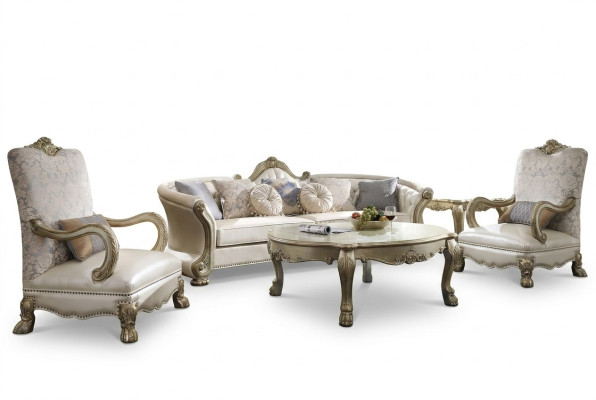 Canapé xxl exclusif en bois sculpté pour quatre personnes, style Baroque Rococo, canapé en cuir.