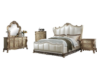 Bahut en bois sculpté commode + commode miroir Commodes consoles baroques rococo 2 pièces.