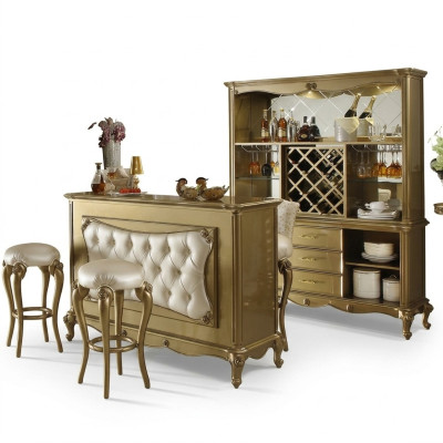 Les comptoirs de bar, les tables de bar en bois, les tables de bar de luxe, les comptoirs de classe baroque faits à la main, du neuf.