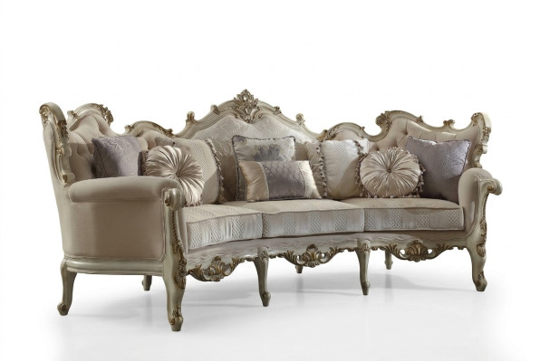Canapé exclusif en bois sculpté quatre places xxl baroque rococo canapé textile