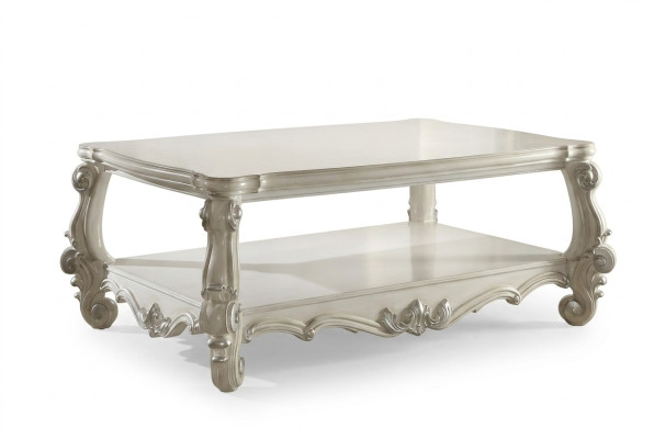 Élégante table basse classique de designer r décoration de table d'appoint en bois baroque.