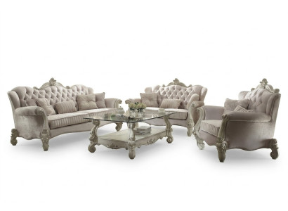 Ensemble de canapé Canapé Rembourrage Classique 3+1+1 Seater Set Conception Canapés Rembourrage
