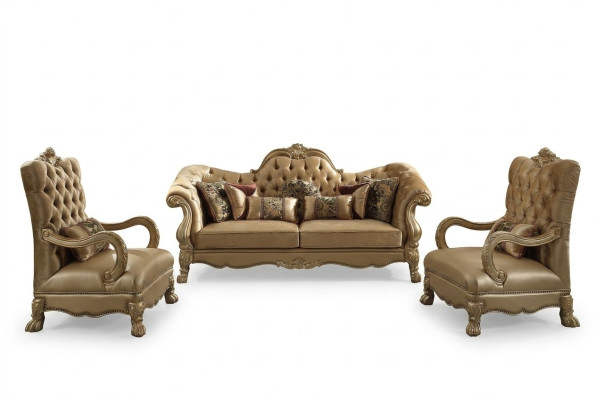 Ensemble de canapé 3+1+1 places Tissu Canapés Canapé Chesterfield de luxe