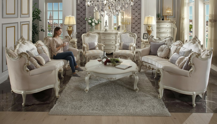 Ensemble de canapés de luxe Sofa Set couch Sofa Upholstery 4+4+1+1 places avec table basse