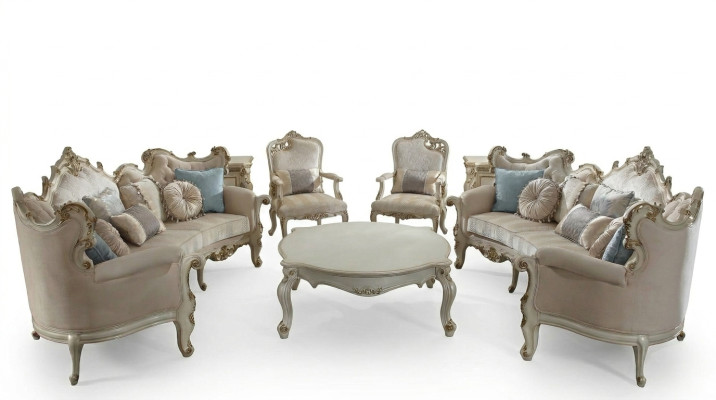 Ensemble de canapés de luxe Sofa Set couch Sofa Upholstery 4+4+1+1 places avec table basse