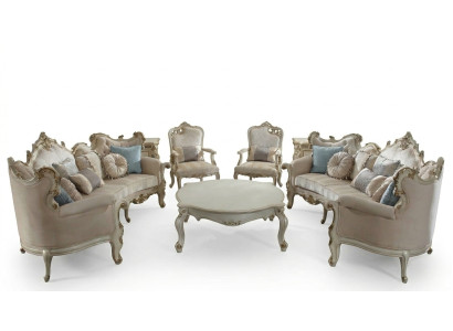 Ensemble de canapés de luxe Sofa Set couch Sofa Upholstery 4+4+1+1 places avec table basse
