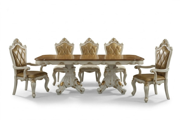 Table de salle à manger en bois sculpté Salon Salle à manger Table Baroque Rococo