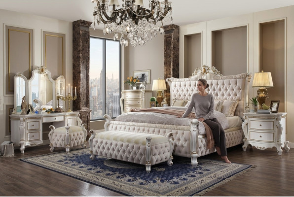 Chesterfield Lit Lits Rembourrés Chambre Décorative Lit Double Lits