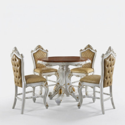 Table ronde classique Baroque ronde Table de salle à manger Ronde tables en bois rondes
