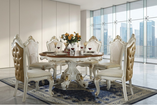 Salle à manger Royale Style Baroque Rococo - Table & 8 chaises Chesterfield