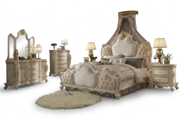 Chambre de designer Lit 2x Tables de chevet Commode Ensemble 4 pièces. Neuf 180x200cm