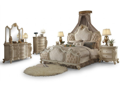 Chambre de designer Lit 2x Tables de chevet Commode Ensemble 4 pièces. Neuf 180x200cm