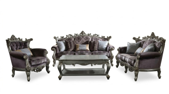 Ensemble de canapés 3+2+1 places Canapé design Canapé Rembourrage Luxe Baroque