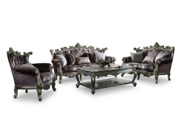 Meubles de luxe Canapé Ensemble de canapés Canapé Tissu d'ameublement 3+2+1 places avec Table basse