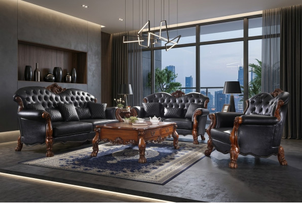 Ensemble complet Ensemble de canapés 3 places 2 places 1 place + Table basse Paysage de vie du designer