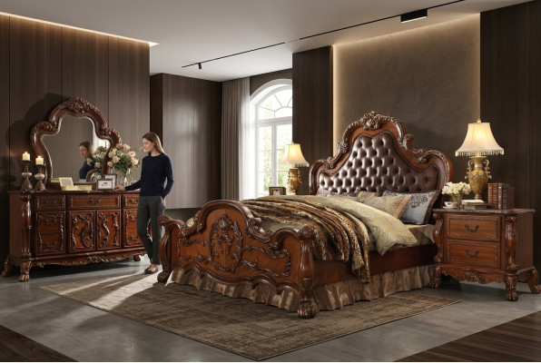 Chambre à coucher Design 5 pièces Ensemble complet de chambre à coucher Lit Table de chevet