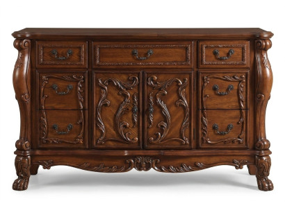 Buffet Commode Buffet Commode de tiroirs Véritable artisanat bois Décoration Baroque Rococo Buffets